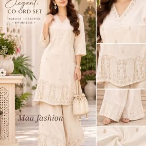 khadi cotton cord set (with thread n sequences work)
