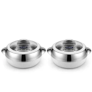 Cello Linea Insulated Hot Pot 2 Pcs Set 1100+1100 ml - Stainless Steel